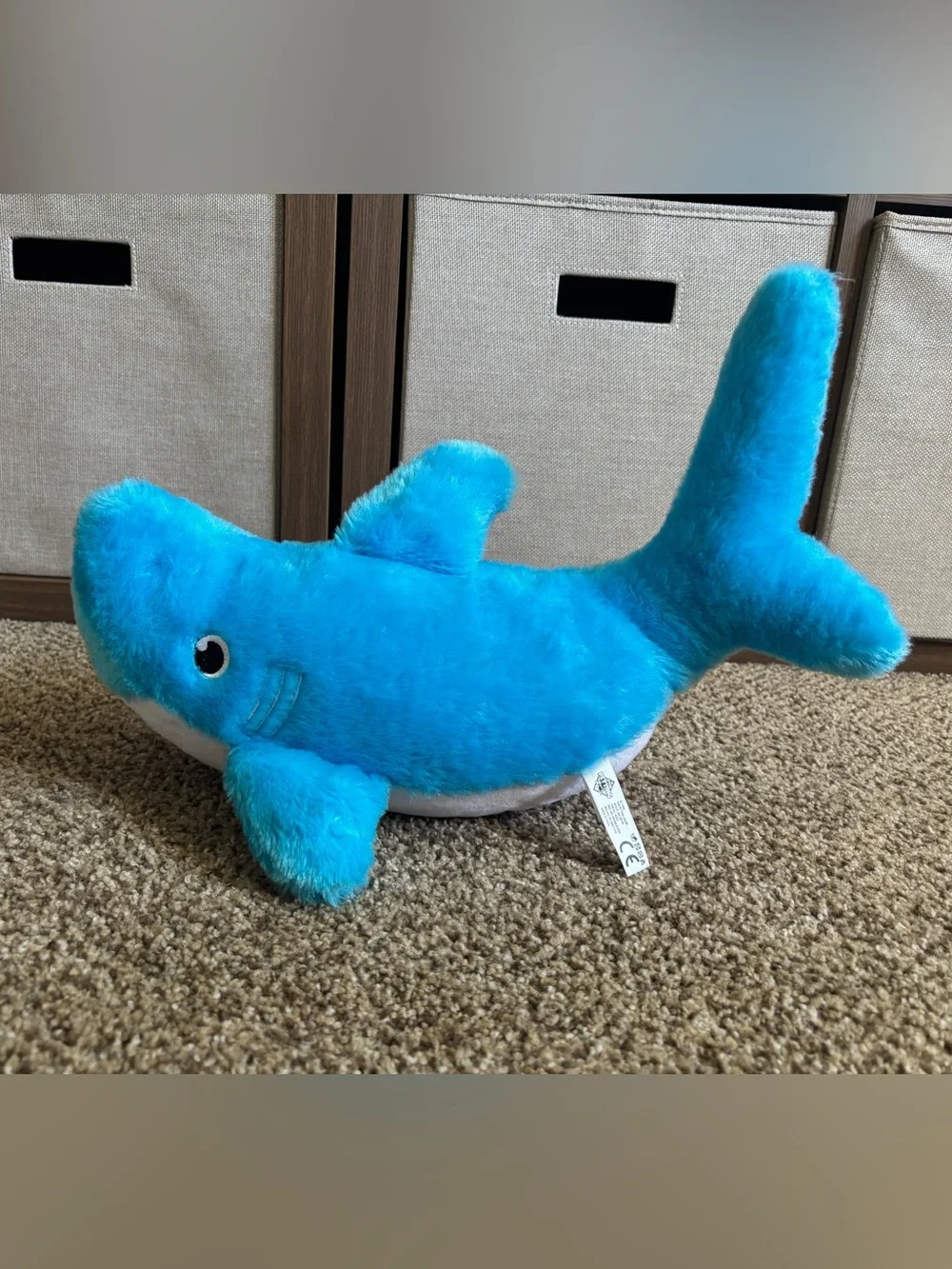 12” The Petting Zoo Blue Plush Shark Toy